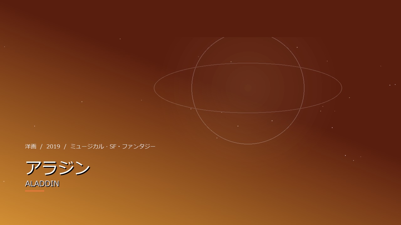 アラジン(2019年・洋画)のイメージ