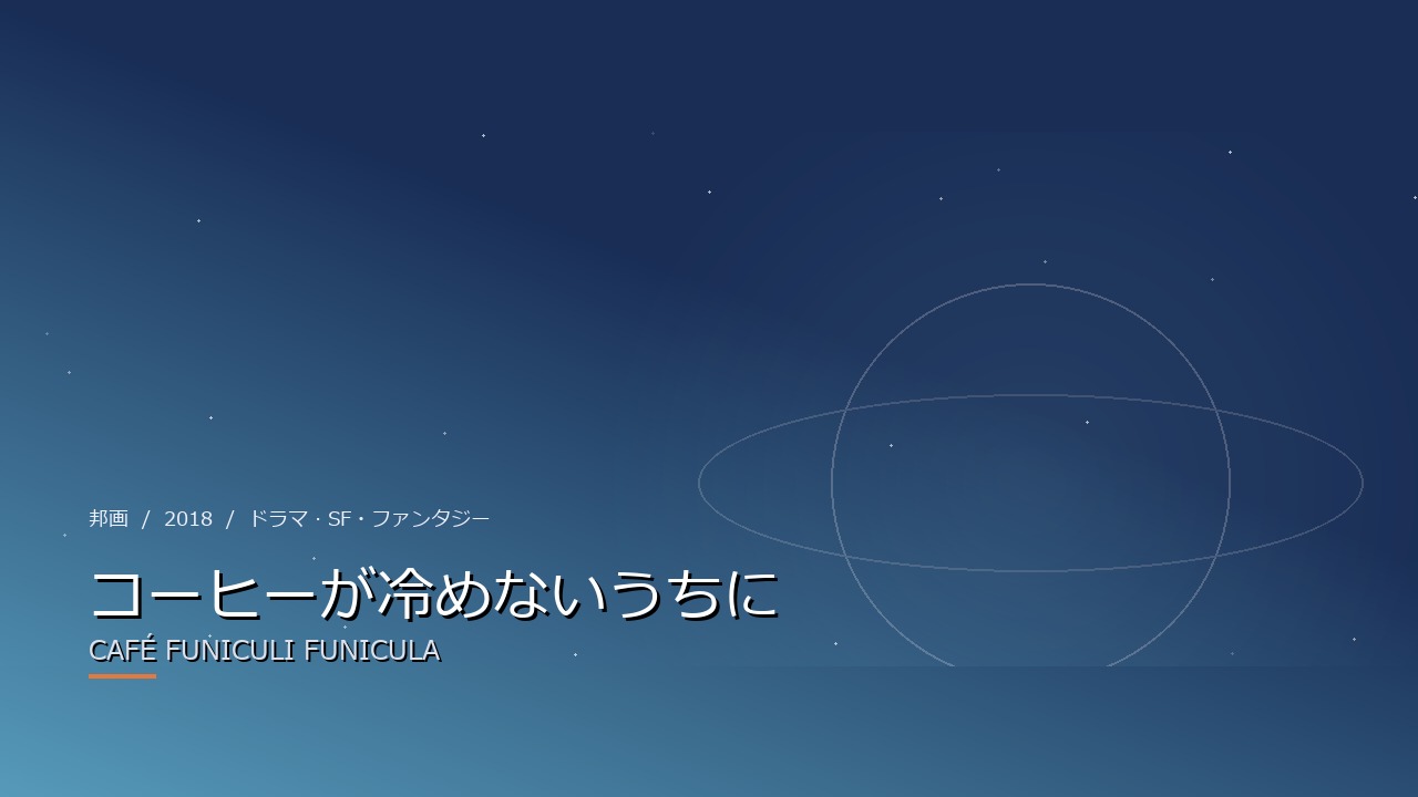 コーヒーが冷めないうちに(2018年・邦画)のイメージ