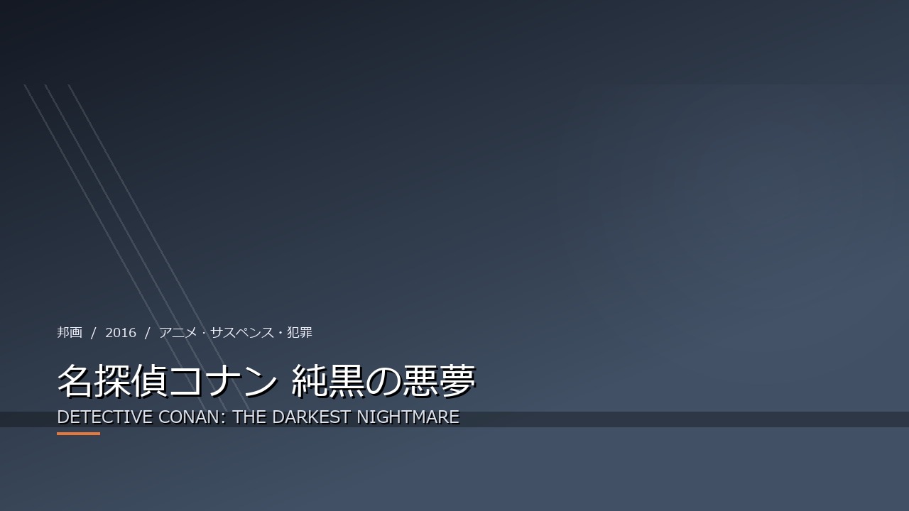 名探偵コナン 純黒の悪夢(2016年・邦画)のイメージ