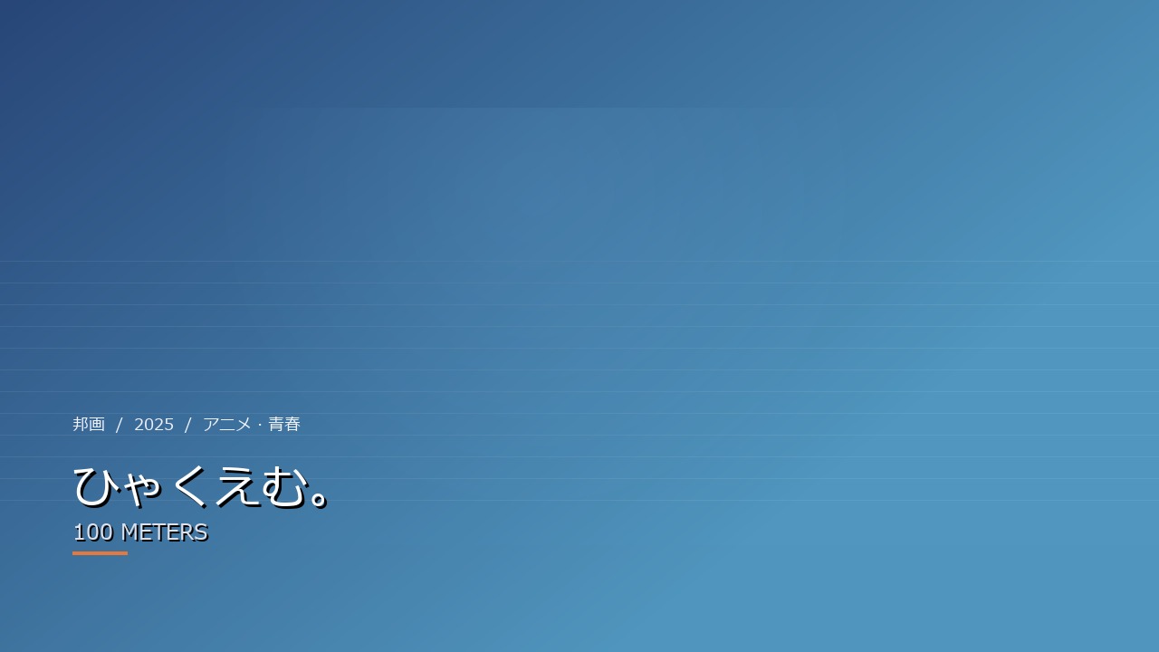 ひゃくえむ。(2025年・邦画)のイメージ