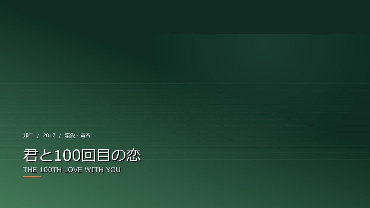 君と100回目の恋(2017年・邦画)のイメージ