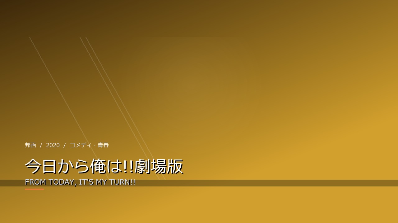 今日から俺は!!劇場版(2020年・邦画)のイメージ