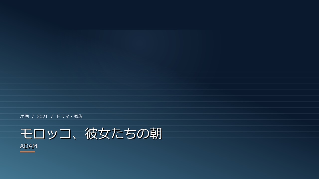 モロッコ、彼女たちの朝(2021年・洋画)のイメージ