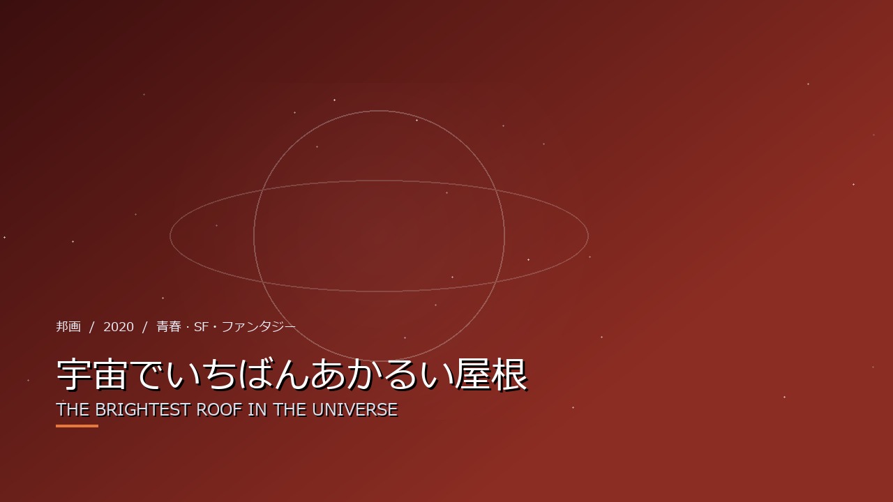 宇宙でいちばんあかるい屋根(2020年・邦画)のイメージ